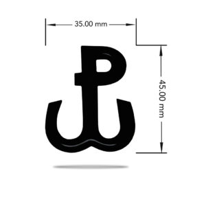 3D Epoxy Sticker Polska Walcząca (Fighting Poland) black color made of soft and flexible epoxy material