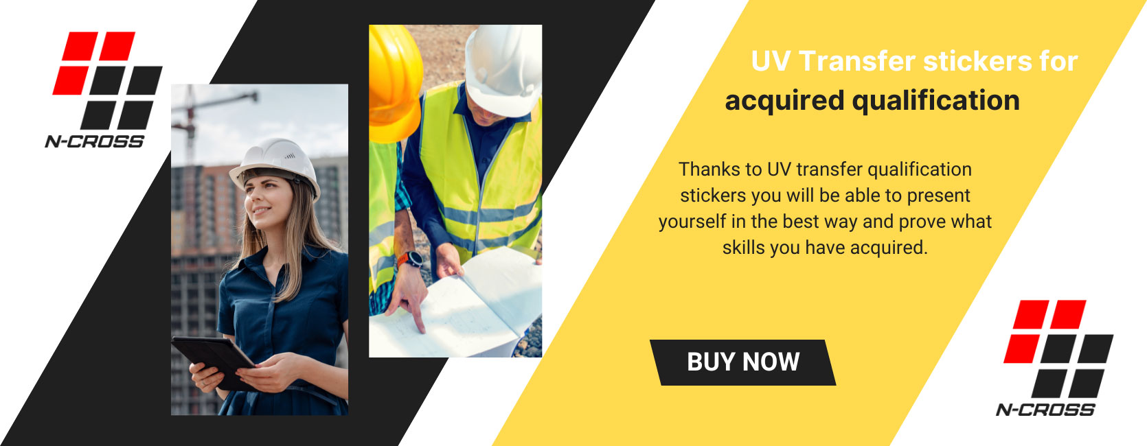 UV transfer stickers for acquired qualification