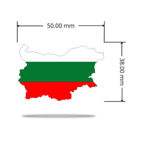 Bulgarian National Flag UV Transfer Sticker with high quality resolution and with a 100% waterproof and sun-resistant base