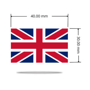 Great Britain (Union Jack) flag UV transfer sticker with high quality resolution and with a 100% waterproof and sunproof base
