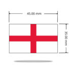 Saint George's England flag UV transfer sticker with high quality resolution and with a 100% waterproof and sun-resistant base