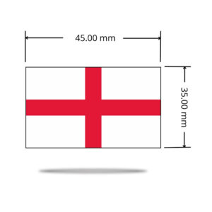 Saint George's England flag UV transfer sticker with high quality resolution and with a 100% waterproof and sun-resistant base