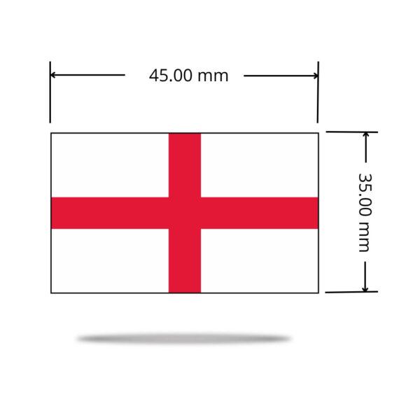 Saint George's England flag UV transfer sticker with high quality resolution and with a 100% waterproof and sun-resistant base