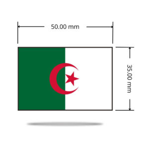 Algeria National Flag UV Transfer Sticker with high quality resolution and with a 100% waterproof and sun-resistant base