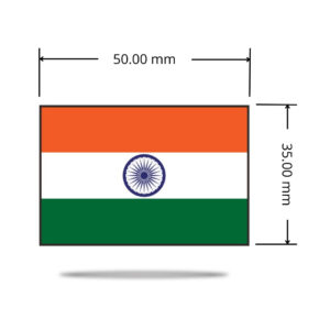 Indian National Flag UV Transfer Sticker with high quality resolution and with a 100% waterproof and sun-resistant base