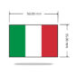 Italy National Flag UV Transfer Sticker with high quality resolution and with a 100% waterproof and sun-resistant base