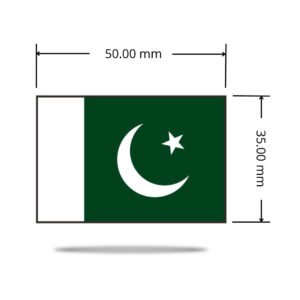 Pakistan National Flag UV Transfer Sticker with high quality resolution and with a 100% waterproof and sun-resistant base