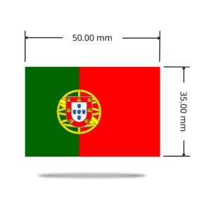 Portuguese National Flag UV Transfer Sticker with high quality resolution and with a 100% waterproof and sun-resistant base