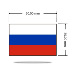 Russian National Flag UV Transfer Sticker with high quality resolution and with a 100% waterproof and sun-resistant base