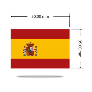Spain National Flag UV Transfer Sticker with high quality resolution and with a 100% waterproof and sun-resistant base