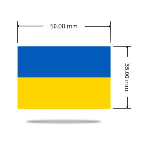 Ukraine National Flag UV Transfer Sticker with high quality resolution and with a 100% waterproof and sun-resistant base