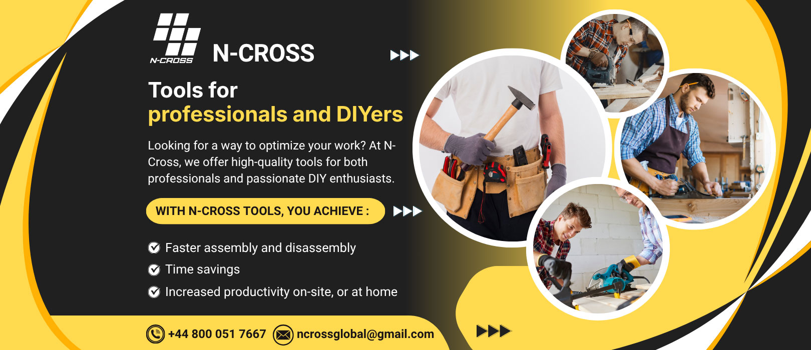 Tools for professionals and DIYers in the N-CROSS online store
